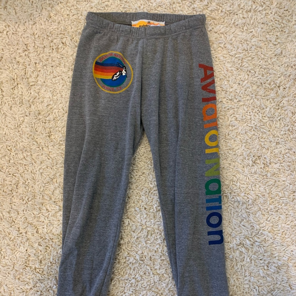 LOGO AVIATOR NATION SWEATPANTS ❤️🧡💚💙